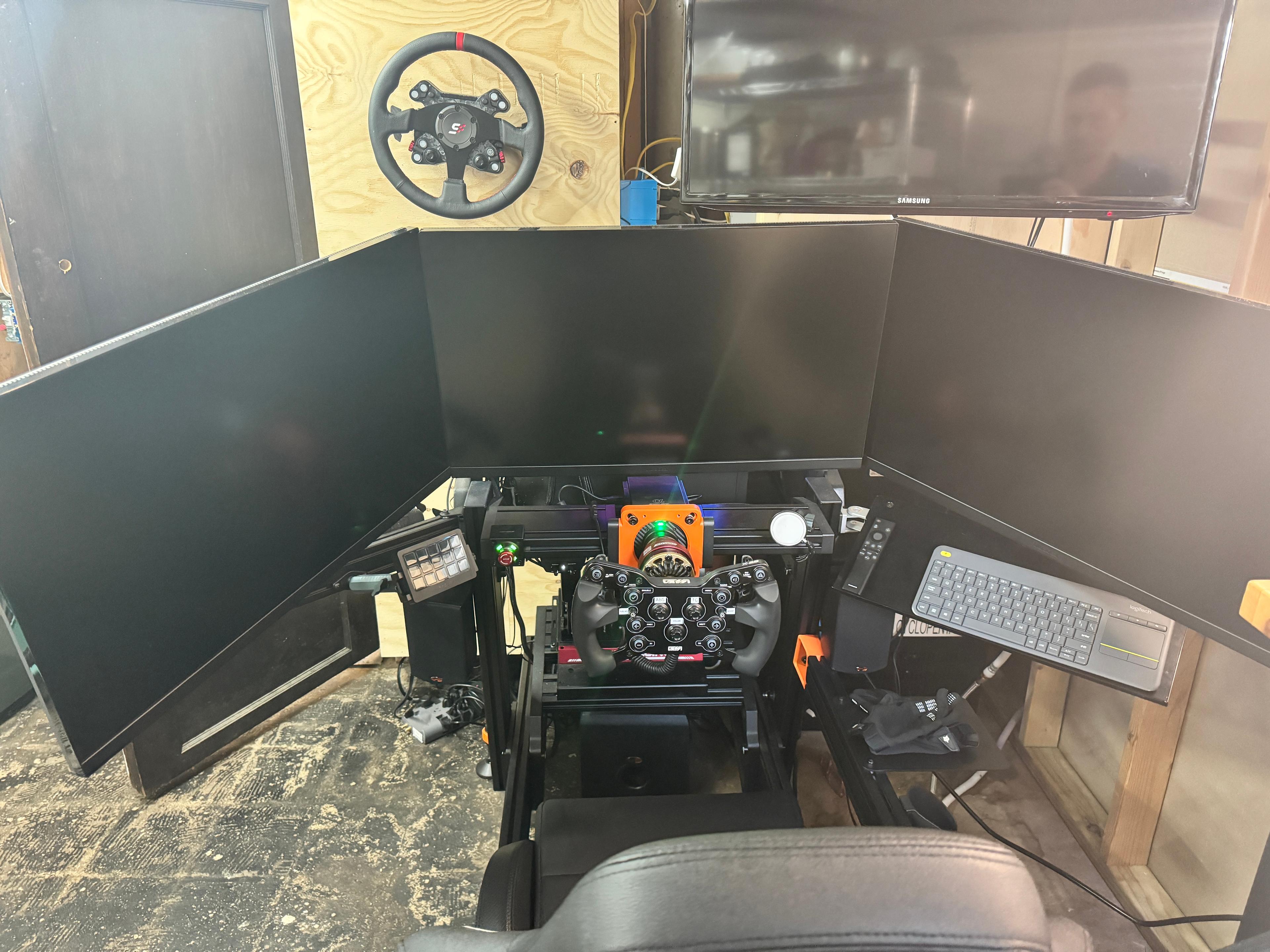 This is my first 'real rig' after getting into sim in early 2025. Special shoutout to the numberous podcasters, youtubers and the people at my local Microcenter to geting me from a FB Marketplace piece-together joint to  what I'm building now. T